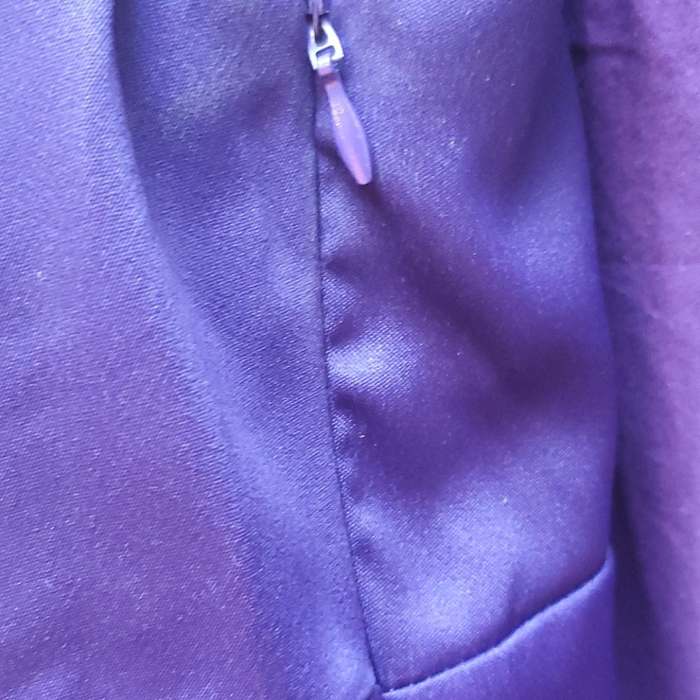 Purple Ruffled Neck Dress - Picture 2 of 3